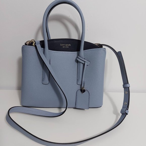 NWT Kate Spade Medium Margaux Blue Satchel - Picture 5 of 9